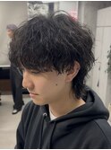 MEN’S HAIR/サーフカール/刈り上げセンターパート/渋谷