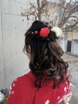 エム インターナショナル 春日部本店(EMU international)&nbsp;ゆるふわ編み込みハーフアップ