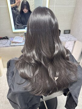 アンジェリカラボ 梅田店(ANGELICA LABO) 韓国風くびれレイヤーカット×グレージュ×透明感ブラウン川又