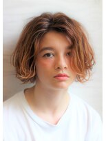 ベイルーム(BAYROOM by HONEY omotesando)&nbsp;【BAYROOM横浜】ベージュオレンジ×ショートボブ