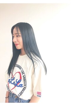 ヘアメイク オブジェ(hair make objet) dark blue long☆★KAI☆☆