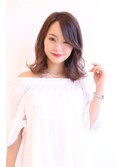 小顔外ハネミディアムアッシュ20代30代40代くびれミディ
