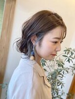 ハロ ハッピーヘアライフ 長居店(Halo happyhairlife)&nbsp;イヤリングカラーｘグレー