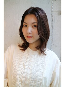 ダヴィン 中目黒(DaVin) 【DaVin中目黒】流れ前髪くびれボブ　モカブラウン