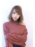 ことりベージュローライト大人かわいい小顔スリークボブ大人ボブ