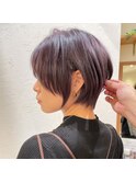 【小原】暗めラベンダー　美髪ショート　ブリーチ1回