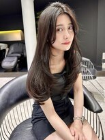 シティ(CITY) ワンカールレイヤーカット 韓国ヘア ワンホンヘア 顔周りカット