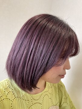美容室ヒラトヤ 仙北店 ダブルカラーストレートヘア×小顔レイヤーカット20代30代40代