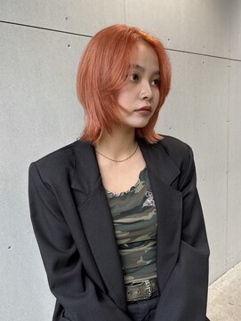 ロジ(loji) ペールオレンジ×レイヤーカット