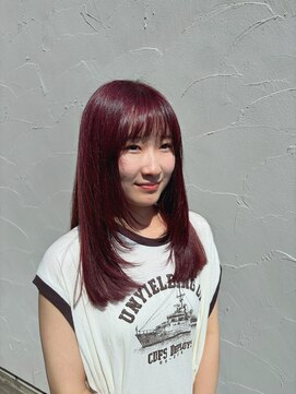 グランヘアー 南店(GRAN HAIR) フェイスレイヤー×ボルドーカラー