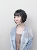 ＊ミニボブ切りっぱなしボブ耳かけボブ大人顎ラインボブ小顔ボブ