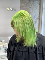 ソル ジングウマエ(SOL JINGUMAE) 表参道ハイトーンカラーミディアムレイヤーペールカラーブロンド