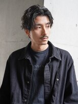 テン 心斎橋(tenn.)&nbsp;心斎橋シャドウパーマメンズマッシュウルフカット波巻きパーマ