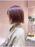 《AYAKA》ミニボブ×ピンクブラウンカラー
