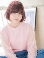クオーレ ヘア アンジュ 水戸店(CUORE HAIR ange)&nbsp;*ange水戸*…厚めバング＆個性的カラーの小顔フェミニンボブa