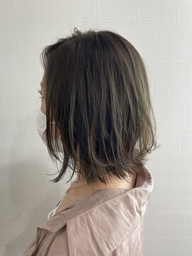 ヘアー ワンアビル(Hair One Abile) オリーブグレージューハイライトカラー