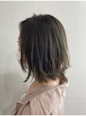 オリーブグレージューハイライトカラー