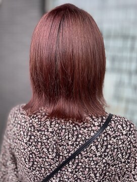 フレイムスヘアデザイン(FRAMES hair design) ピンクベージュ×外ハネボブディ