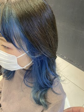 アース 町田店(HAIR & MAKE EARTH) インナーカラー（ブルー）