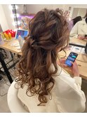 ルーズハーフアップ