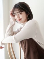 ガーランドツー(Garland 2F)&nbsp;◎ワイドバングが大人可愛い♪ぱつっと耳かけ小顔ボブ《池袋》