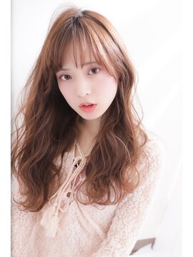 ピエス201(piece201) ピンクブラウン×ゆるふわロング