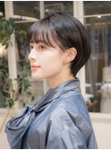 ショートボブ20代30代ココアブラウン髪質改善青山表参道