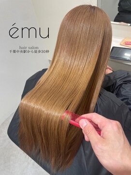 エミュ(emu) カット+premiumヘアエステ【アルカリ酸熱トリートメント】