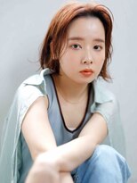 ヘアリゾート粋 新宿三丁目本店&nbsp;【新宿三丁目】オレンジブラウン/ミディボブ