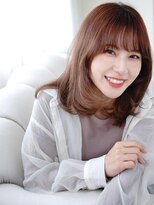 アールイーノウン 阿倍野区昭和町店(re; nown)&nbsp;小顔前髪ワンカールくびれレイヤーカットグレージュウルフ