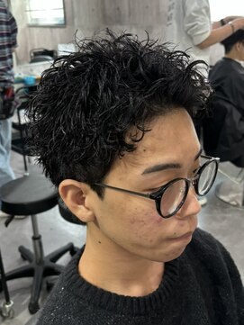 ビカムメンズヘアー 栄店(become men's hair) 無造作短髪/スパイキーパーマ/スパイキーショート
