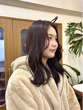 シエン 恵比寿(CIEN) チェリーレッド/暖色系カラー/ロングスタイル