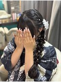 サイド編みおろし