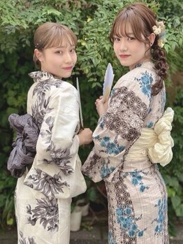 ネオリーブエクラ 上野御徒町店(Neolive eclat)の写真/【浴衣着付け(リボン帯)+簡単ヘアアレンジ¥8000】電話予約限定★美しい仕上がりの浴衣着付け&ヘアセット♪