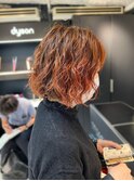 【川原】ウェーブパーマのデザインカラー