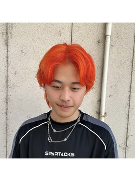 ヘアデザインサロン246 #オレンジカラー#ブリーチ#ダブルカラー#メンズカット