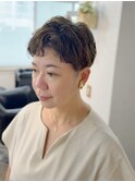 大人ショートボブ/ハンサムショート/前髪あり/30代40代/50代