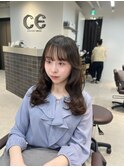 梅田/クラゲヘアー/オリーブグレー/小顔/ココアベージュ