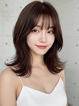 アポロ 横浜駅店(apollo) xカット//ホワイトグレージュ/レイヤーカット/チェリーブラウン