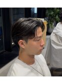 ラフカール　ニュアンスパーマ　リバースセンターパート　メンズ