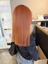 派手髪・ハイトーンカラー・デザインカラー・ブリーチ専門美容室&nbsp;オレンジオレンジカラーヘアカラーオレンジオレンジヘア