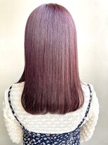 ヘアー アイス 御器所本店(HAIR ICI)&nbsp;ブリーチなしカラー暖色チェリーピンク夏カラー秋カラー