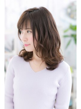 ミック ヘアアンドビューティー 大山店(miq  Hair&Beauty) 大人かわいい…MIXカールの無造作セミディ