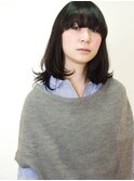 セミロング×ワイドバング