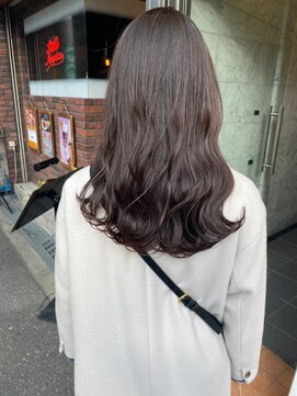 フロート 小阪店(float) アッシュグレー_エアリーミディ 黒髪 ホワイトアッシュ