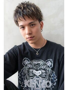 オースティン 流山おおたかの森(AUSTIN) ツイストパーマ七三オールバックマッシュウルフスリークショート