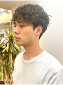 メンズヘア　マッシュショート　メンズパーマ　刈り上げない原宿
