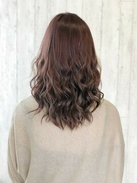 エアービジュー(Air Bijou) ゆるふわ波ウェーブ×美髪3Dカラーピンクパープル