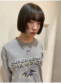 ステップカットのミニボブ