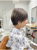 マチルダボブピンクベージュインナーグレージュウルフ